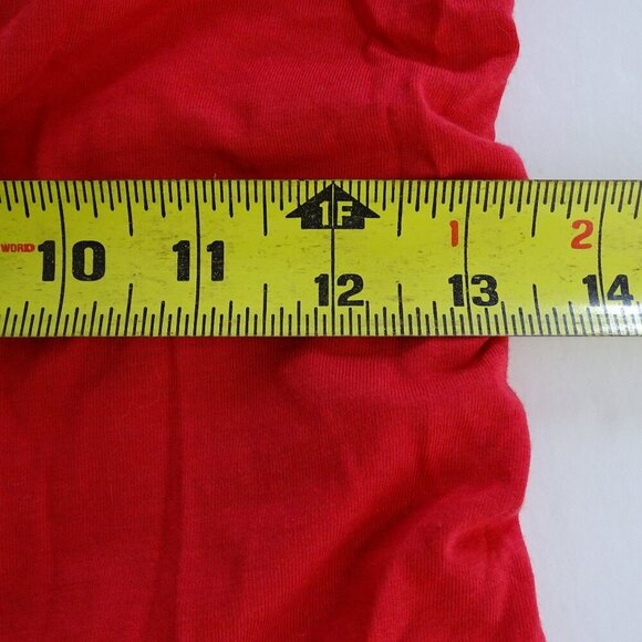 Bra Tops Red One Shoulder Top Women Size S Ruffle Sleeve Ruched Built In Bra - Picture 11 of 12